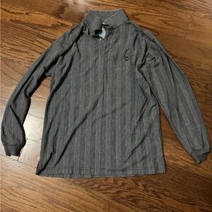 Vintage Knights Of Round Table Men's Charcoal Striped Shirt